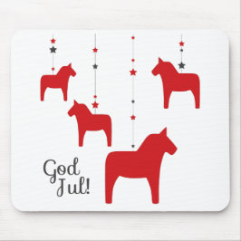 Gott jul! Dala Horse Mouse Pad Mousepad