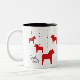Gott jul! Dala Horse Zwei-Tone-Tasse Zweifarbige Tasse