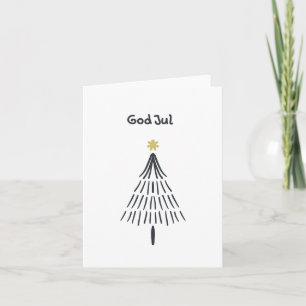 Gott Jul, Norwegisches Weihnachten Karte