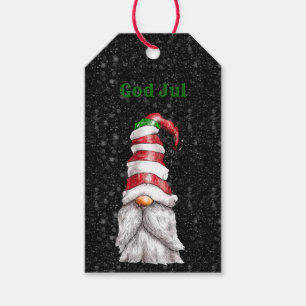 Gott Jul Red Gnome Geschenkanhänger
