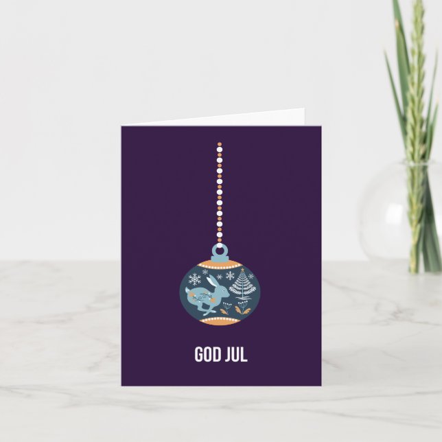 Gott Jul, schwedisches Weihnachten Karte (Vorderseite)