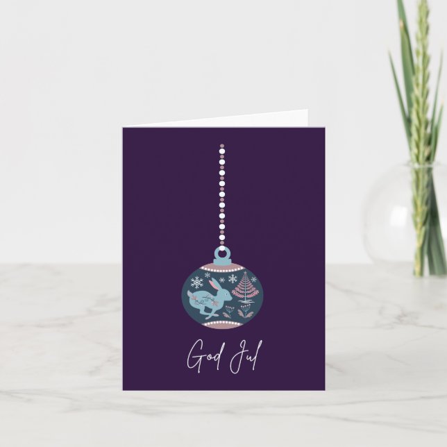 Gott Jul, schwedisches Weihnachten Karte (Vorderseite)