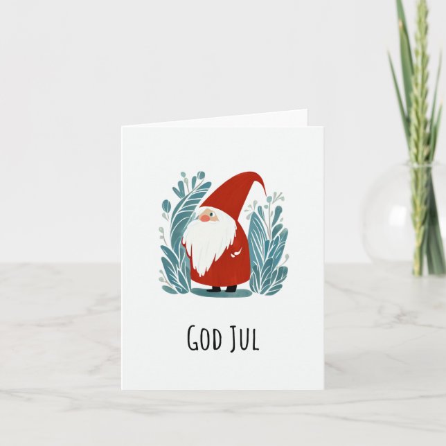Gott Jul, skandinavisches Weihnachten Karte (Vorderseite)