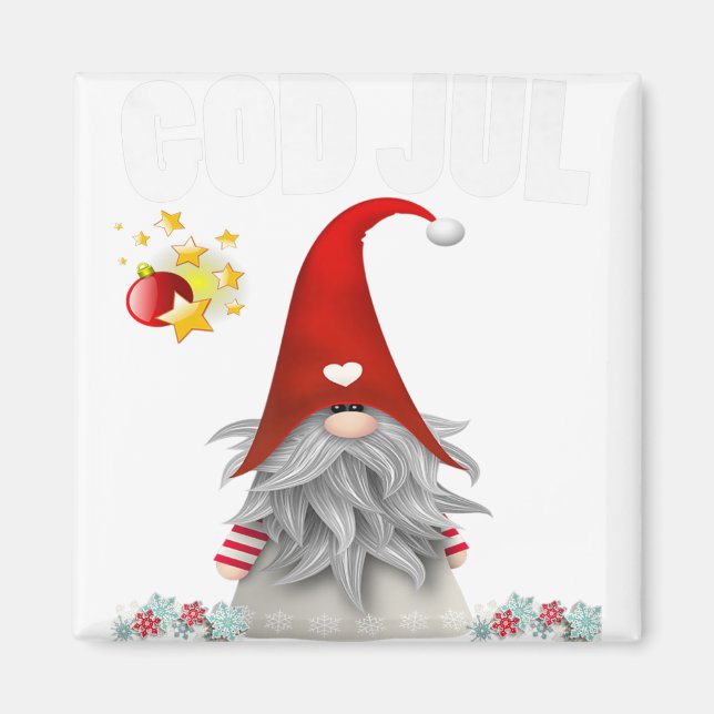 Gott jul süße Weihnachten süße Tomte gnome Magnet (Vorne)
