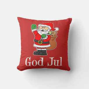 Gott Jul Swedish Christmas Santa Kissen