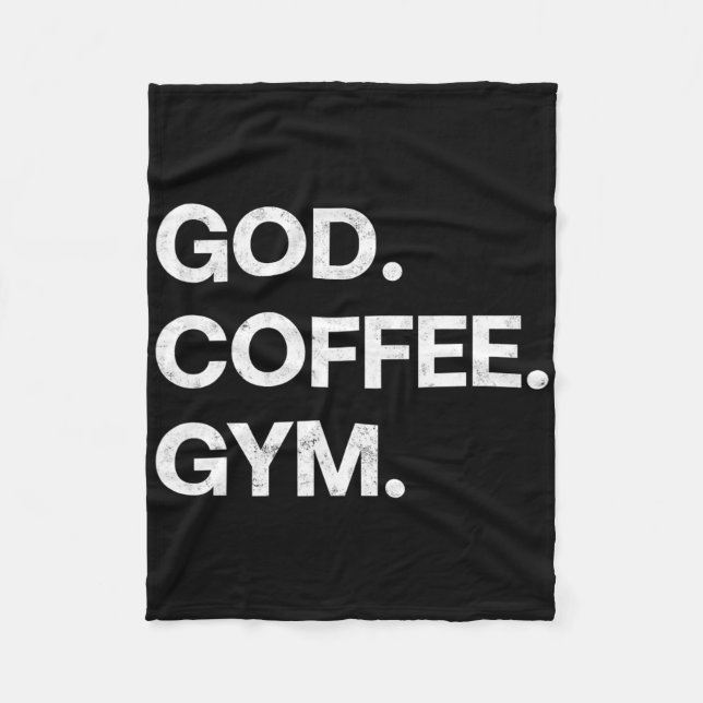 Gott Kaffeemaschine Funny Christlich Workout T-Shi Fleecedecke (Vorderseite)