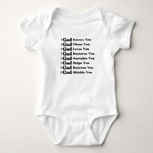 Gott kennt Sie, Lieben Sie, wiederherstellt & rett Baby Strampler