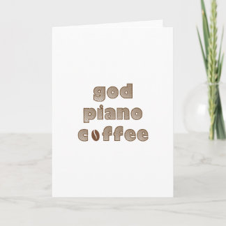 Gott-Klavier-Kaffee-lustiger christlicher Musiker Feiertagskarte