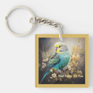 Gott kümmert sich um dich, Parakeet Schlüsselanhänger