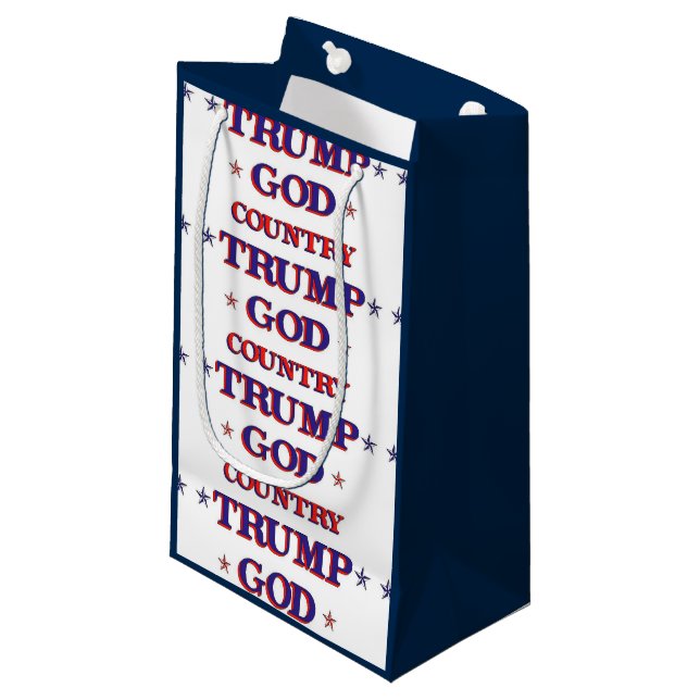 Gott-Land-Trumpf Kleine Geschenktüte (Vorderseite Schrägansicht)