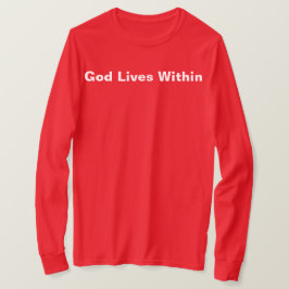Gott lebt im Roten T - Shirt lange Seele