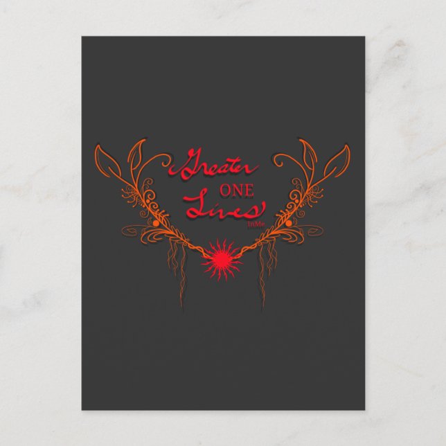 Gott lebt in mir postkarte (Vorderseite)