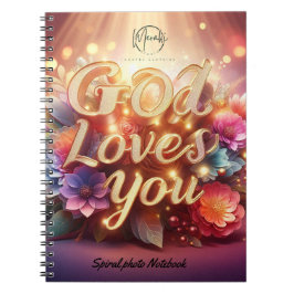 Gott Liebe Sie Spiral Foto Notebook Notizblock