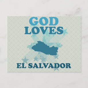 Gott Lieben El Salvador Postkarte