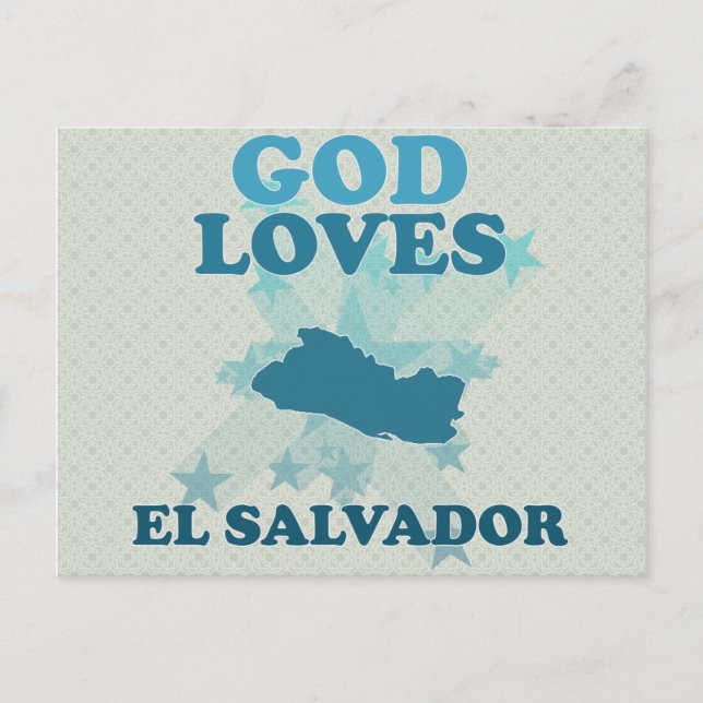 Gott Lieben El Salvador Postkarte (Vorderseite)