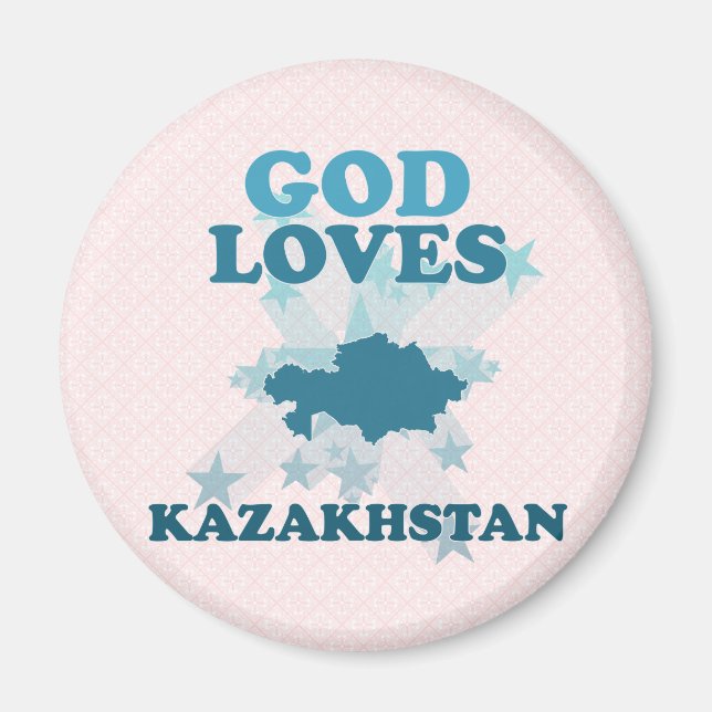 Gott Lieben Kasachstan Magnet (Vorne)