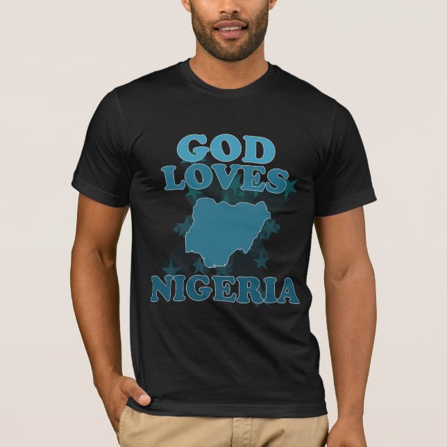 Gott-Lieben Nigeria T-Shirt (Vorderseite)