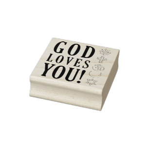 Gott-Lieben Sie u. Religionssymbole Gummistempel