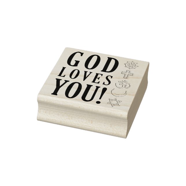 Gott Lieben Sie und Religionssymbole Gummistempel (Stempel)