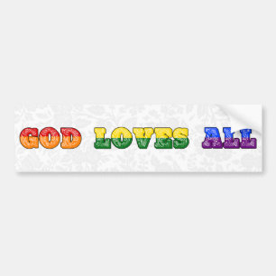 "Gott liebt alle" Schwule/LGBTQIA+/Queere christli Autoaufkleber