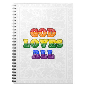 "Gott liebt alle" Schwule/LGBTQIA+/Queere christli Notizblock