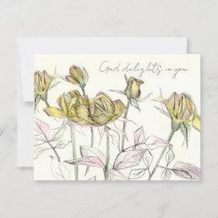 Gott liebt in dir Gelbe Rosen Religiös Postkarte
