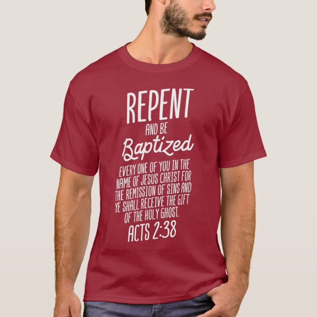 Gott Lover kehrt um und wird getauft ACTS 238 Glau T-Shirt (Vorderseite)
