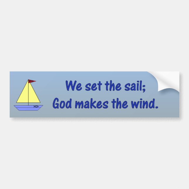 Gott macht den Wind - Autoaufkleber (Vorne)