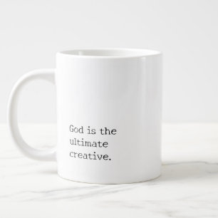 "Gott macht keine Fehler." Typografie Kreativgesch Jumbo-Tasse