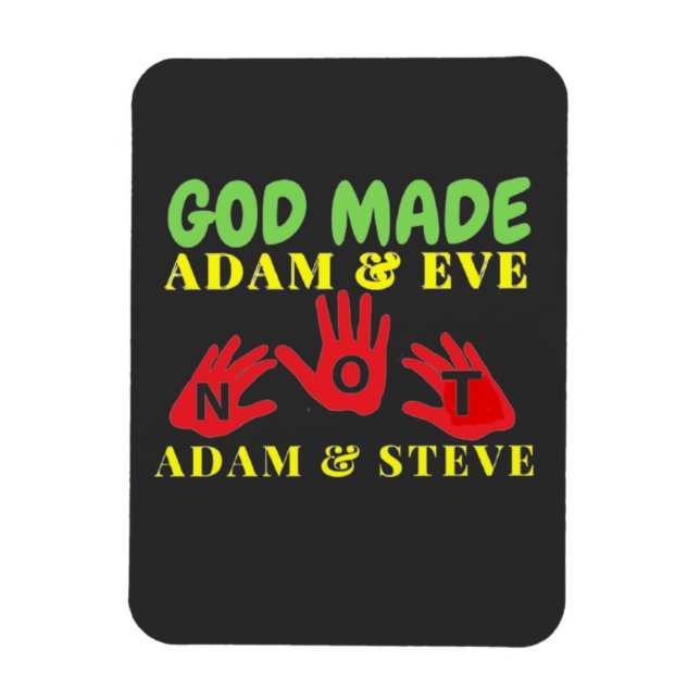 Gott machte Adam und Eve nicht Adam und Steve Magnet (Vertikal)