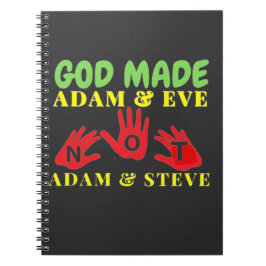 Gott machte Adam und Eve nicht Adam und Steve Notizblock