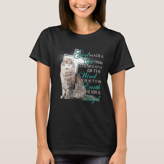 Gott machte eine Katze aus dem Atem des Windes T-Shirt (Vorderseite)