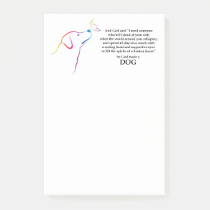 Gott machte einen Hund Post-it Klebezettel