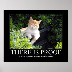 Gott machte Katzen Grafik Poster