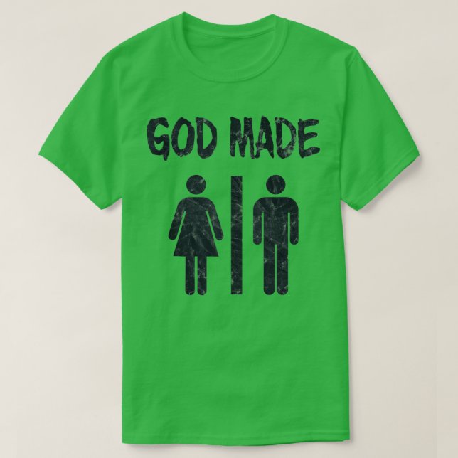 Gott machte Männer Frauen Christliche Tank-Top T-Shirt (Design vorne)