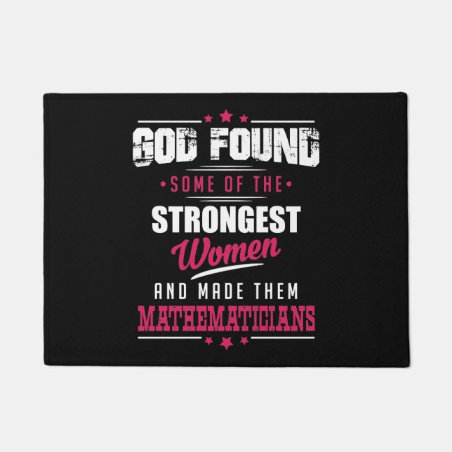 Gott machte Mathematiker unglaublich witzig Beruf Fußmatte (Vorderseite)