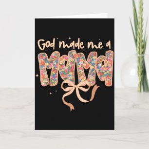 Gott machte mich Mama Coquette Schleife Christlich Karte