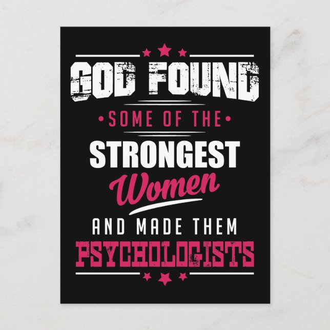 Gott machte Psychologen Unglaublich witzig Berufsd Postkarte (Vorderseite)