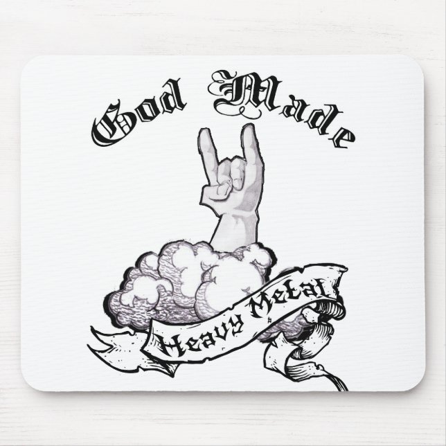Gott machte Schwermetall Mousepad (Vorne)