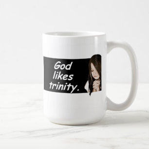 Gott mag Dreiheit. Russischer Sprichwortkaffee Kaffeetasse
