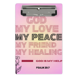   Gott, meine Liebe und Hilfe Psalm 28,7  Mini Klemmbrett