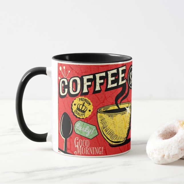 Gott moring coffee Really Classique Art Art Vater Tasse (Mit Donut)