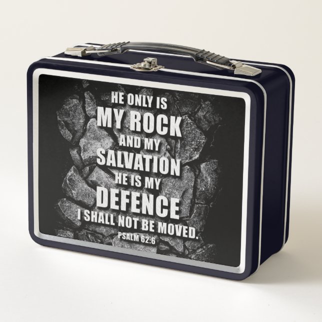 GOTT My Rock & Salvation - Christliche Verse des G Metall Brotdose (Vorderseite)