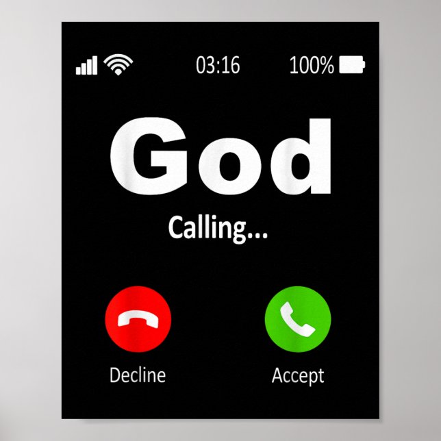 Gott nennt Christlich Poster (Vorne)