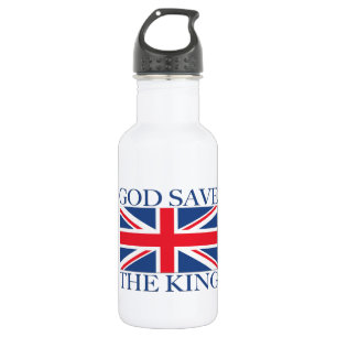 Gott Rettete den König mit Union Jack Edelstahlflasche