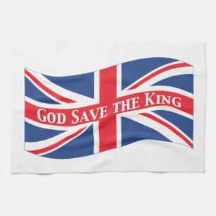 Gott Rettete den König mit Union Jack Geschirrtuch