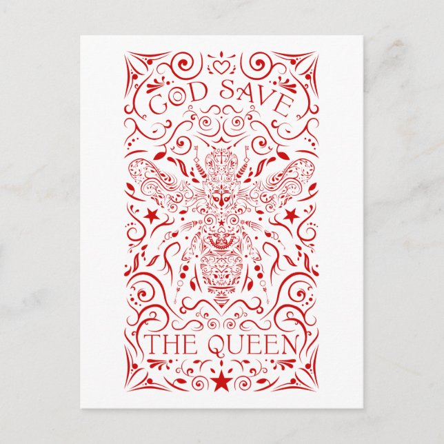 Gott rettete die Biene Postkarte (Vorderseite)