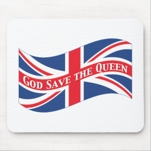 Gott Rettete die Königin mit Union Jack Mousepad