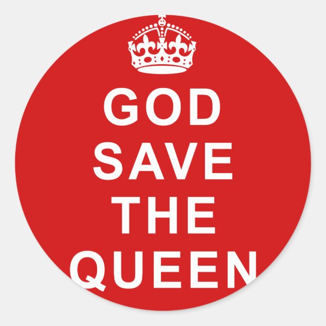 Gott Rettete die Queen-Hemden, Taschen, Geschenke Runder Aufkleber (Vorderseite)