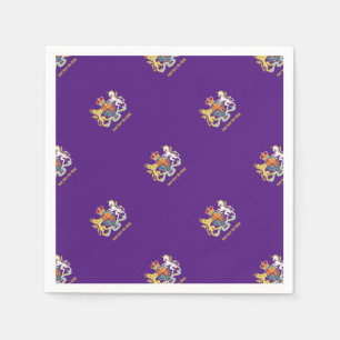 Gott Rettete die Wappenkleiste, König Charles III. Serviette
